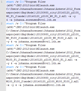 .bat-fil for start-up of my latest four Mike21-files.