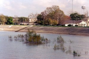 Conventional dike in Gretna, Mississippi. Photo: http://commons.wikimedia.org/wiki/User:Infrogmation