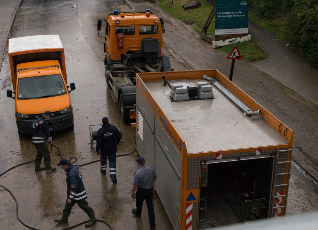 Bilder från översvämning i Köpenhamn