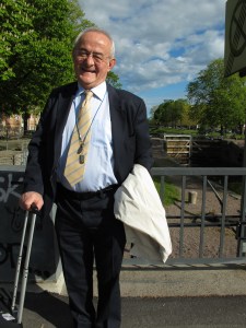 Picture of prof. Čedo Maksimović on a nice walk in Karlstad, Sweden.
